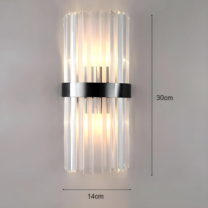 Wall lamp with crystal effect – Elegant design with golden accent | Bowlift