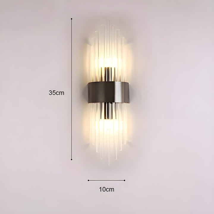 Wall lamp with crystal effect – Elegant design with golden accent | Bowlift