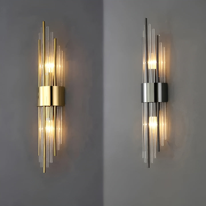 Wall lamp with crystal effect – Elegant design with golden accent | Bowlift