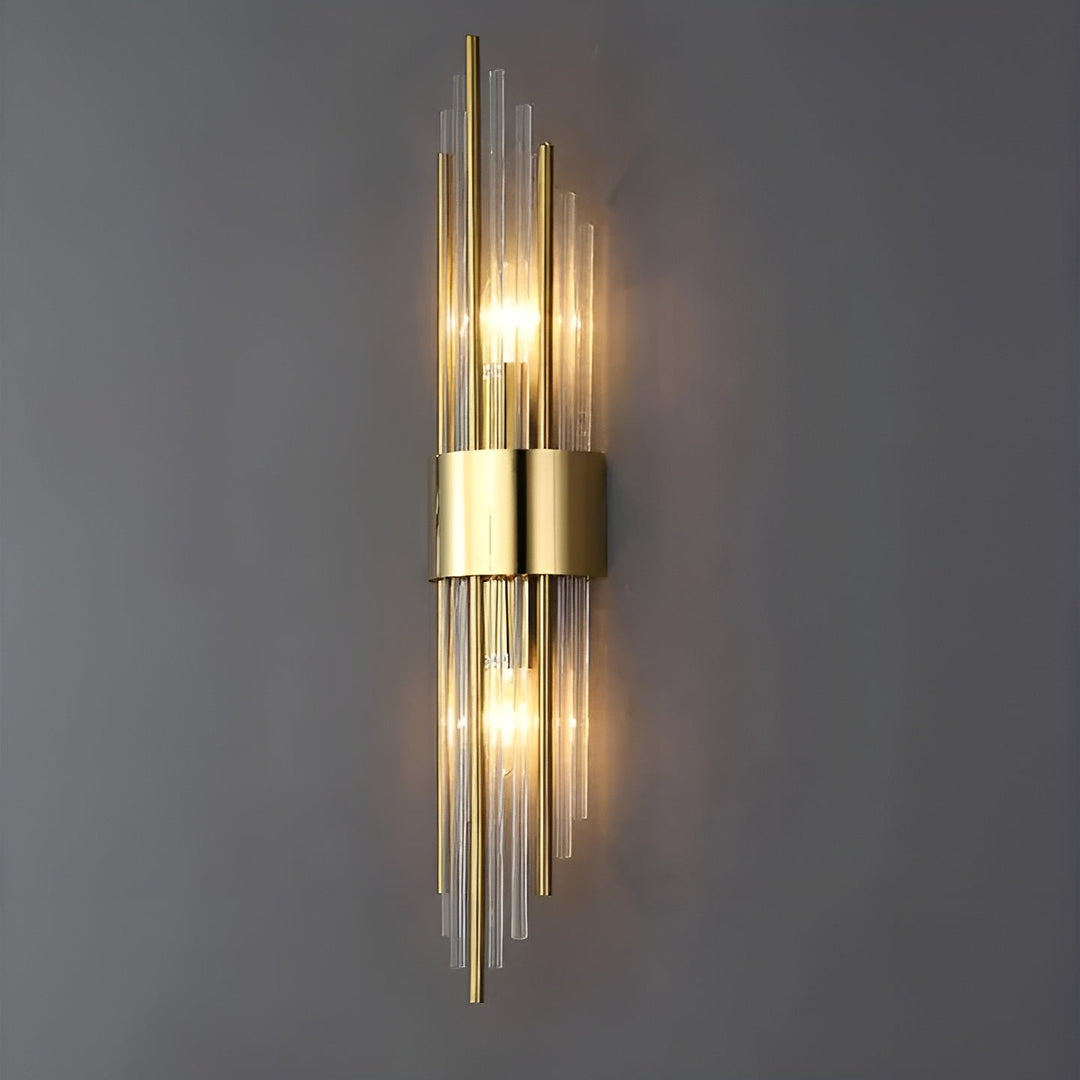 Wall lamp with crystal effect – Elegant design with golden accent | Bowlift