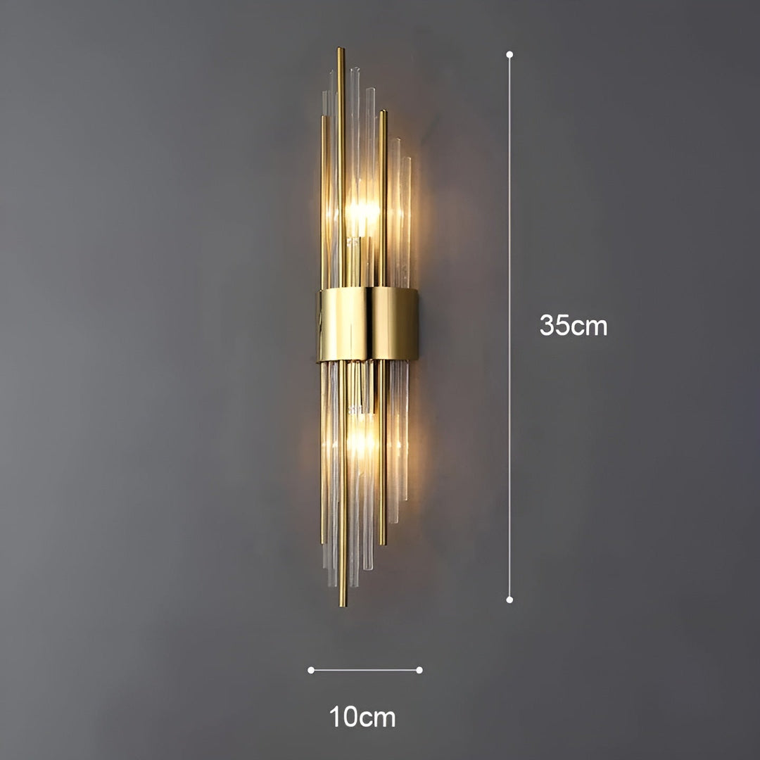 Wall lamp with crystal effect – Elegant design with golden accent | Bowlift