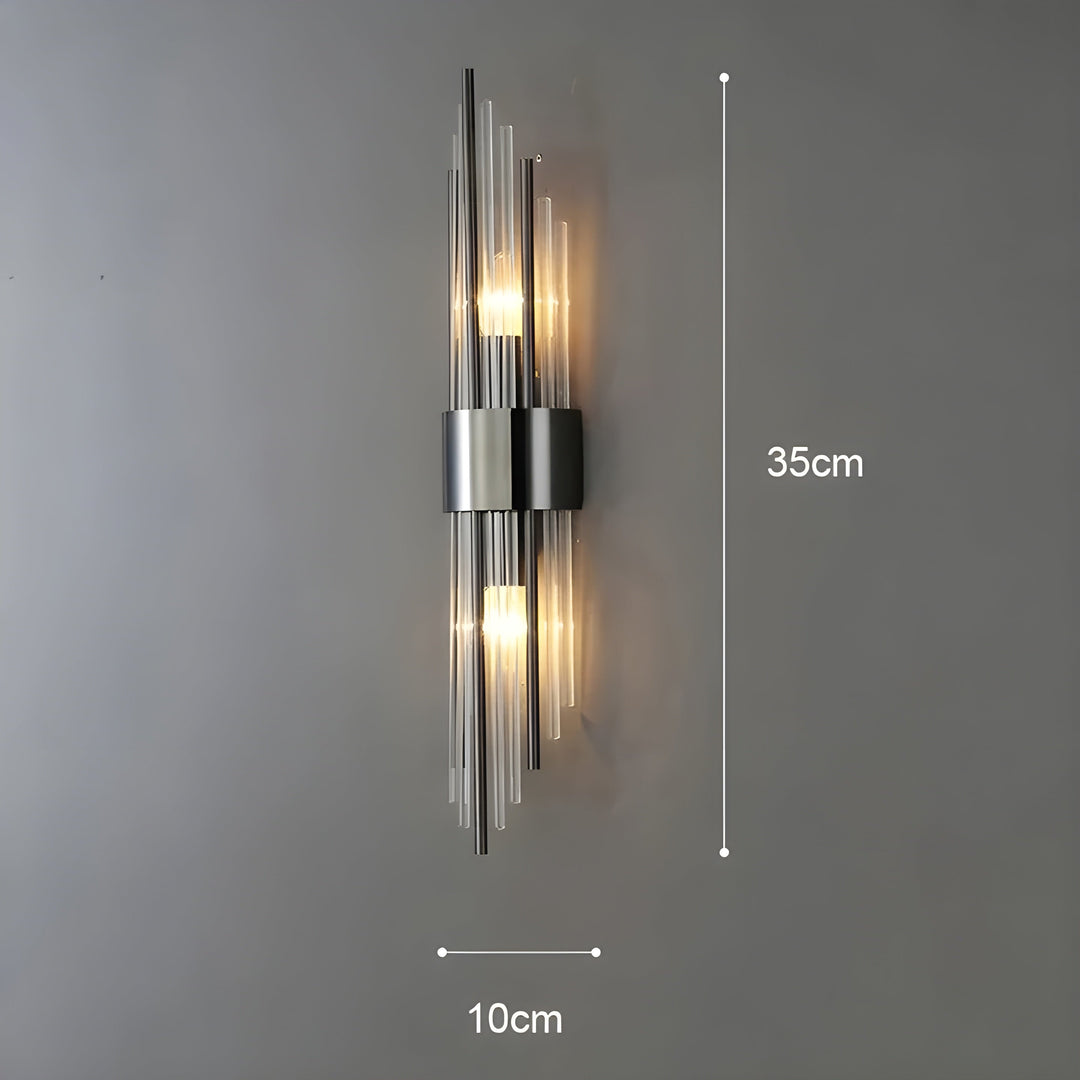 Wall lamp with crystal effect – Elegant design with golden accent | Bowlift