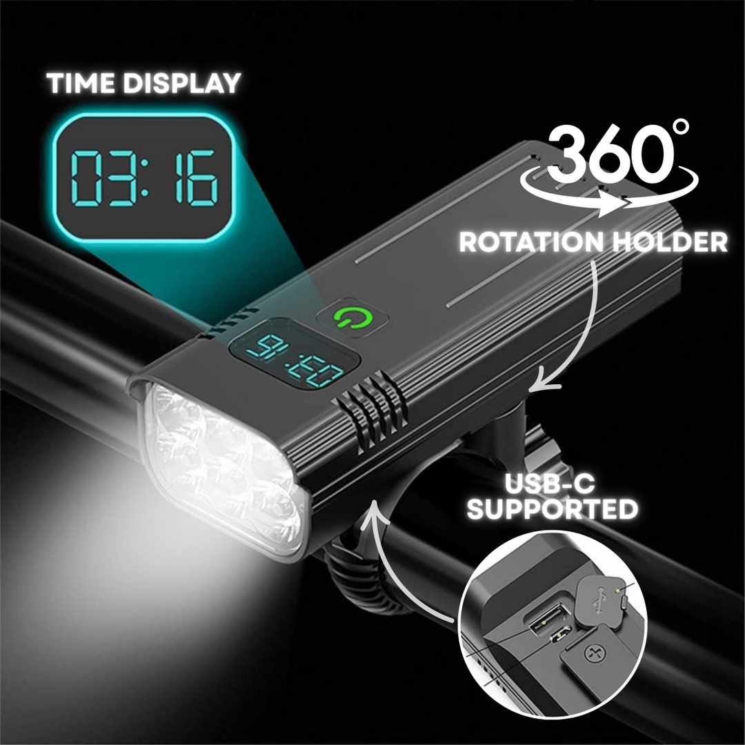 BowLift | ROADGLOW X – 5000 Lumen Bike Light with 12 LEDs & USB-C Rechargeable Battery