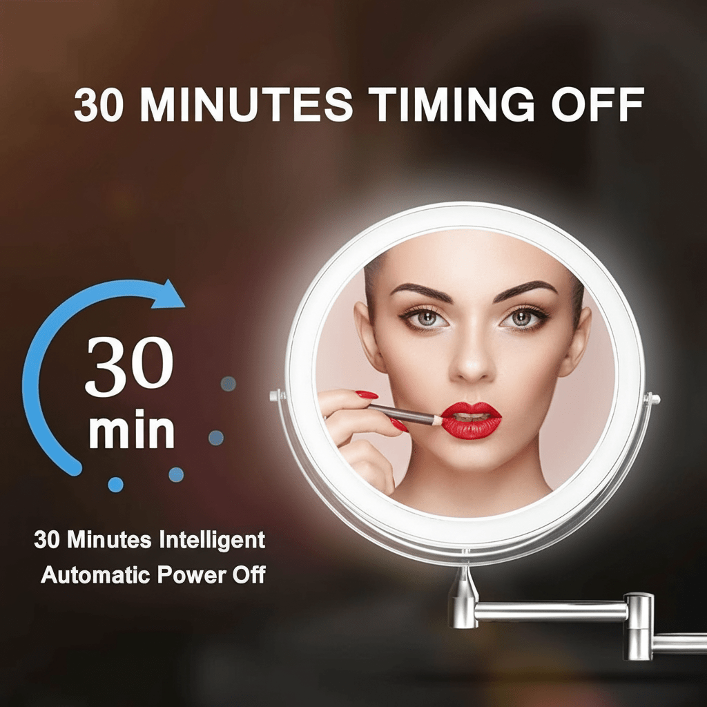 BowLift | LUMIVIEW – Rechargeable LED Magnifying Mirror with Touch Control