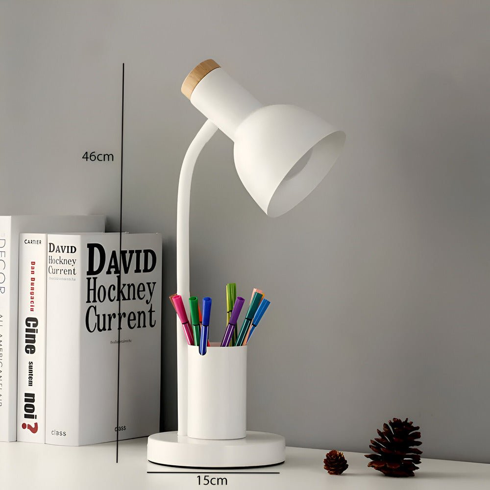 BowLift | LumoDesk – LED table lamp with pen holder for organization and lighting