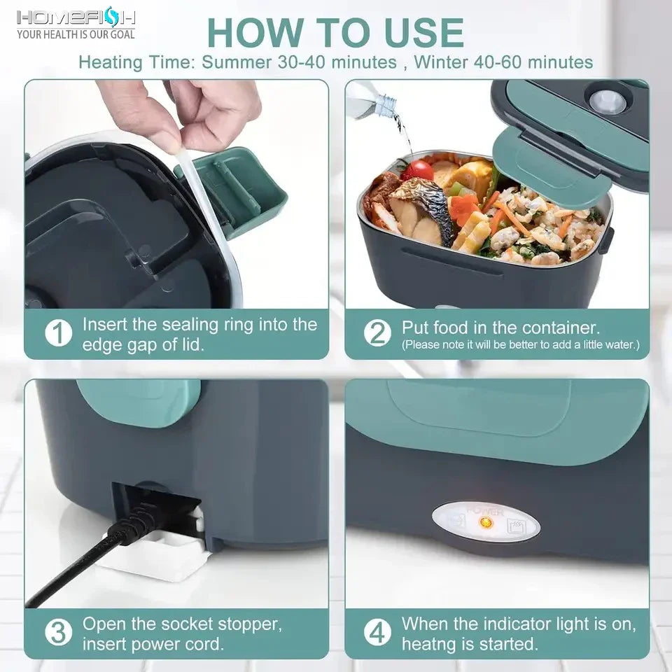 BowLift | Electric Heating Stainless Steel Lunch Box