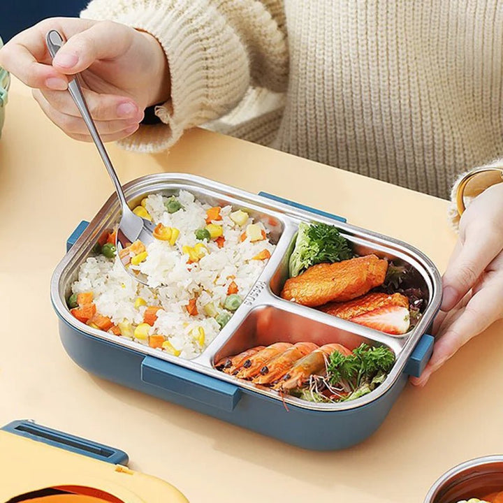 BowLift | LUNCHMATE – Stainless Steel Lunch Box with 3 Compartments for Fresh & Organized Meals
