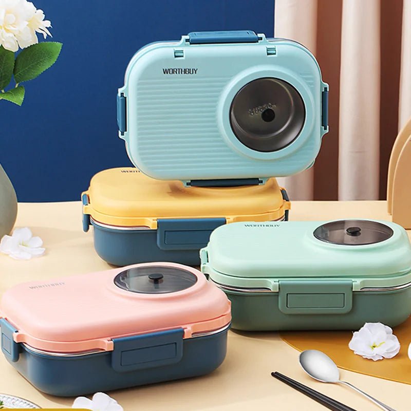 BowLift | LUNCHMATE – Stainless Steel Lunch Box with 3 Compartments for Fresh & Organized Meals