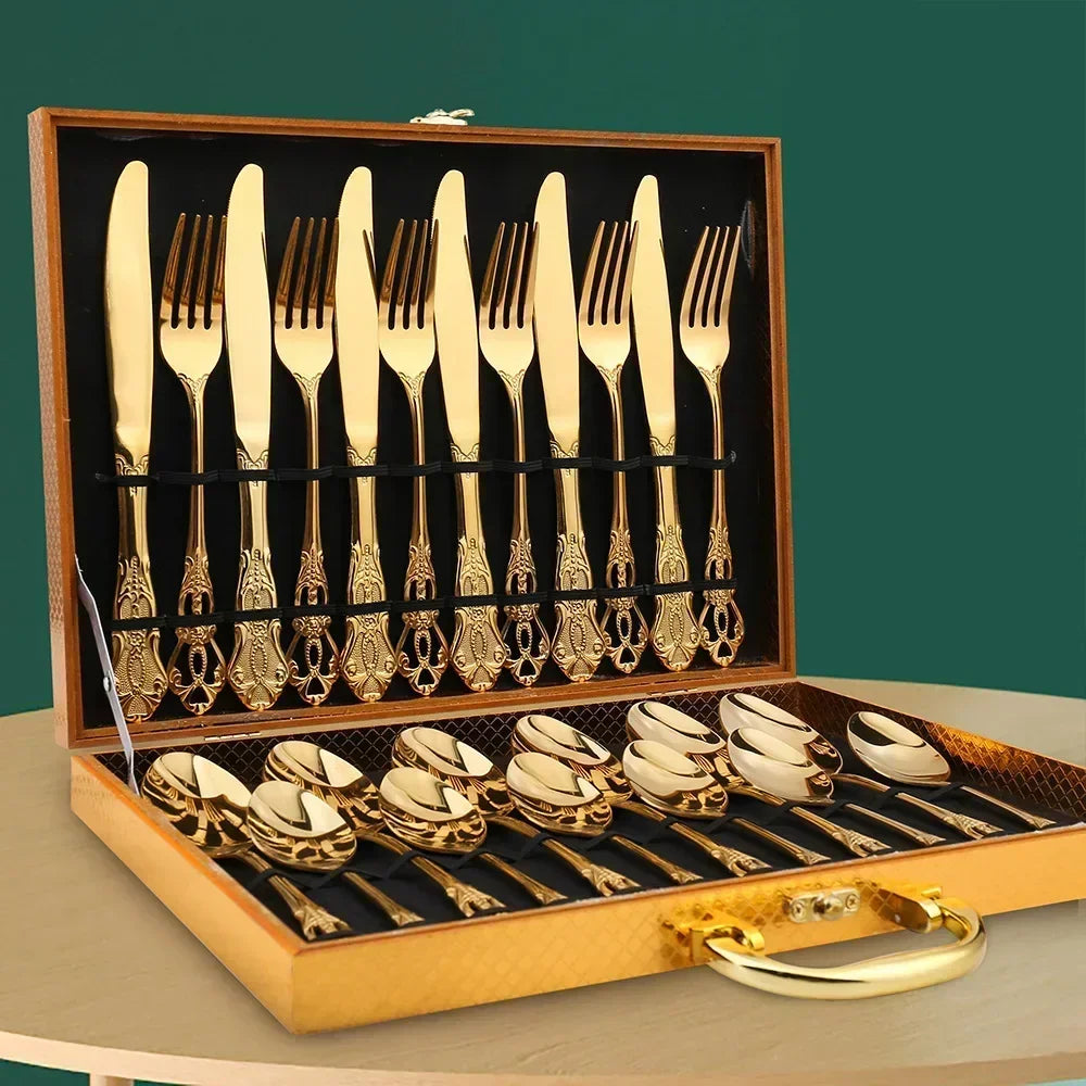 BowLift | Luxe 24-Piece Cutlery Set - RoyalCutlery