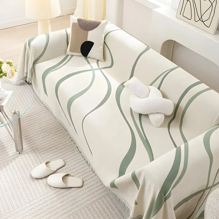 BowLift | LuxeCasa Reversible Chenille/Cotton Sofa Cover