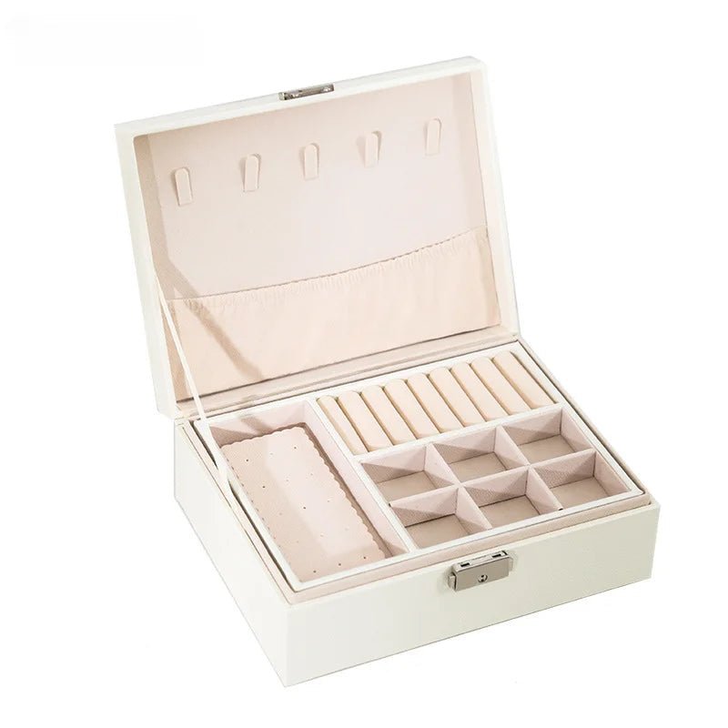 BowLift | LuxeWood – Elegant Wooden Jewelry Box with PU Leather