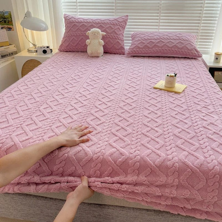 BowLift | Velvet Fitted Bed Sheet Set with Elastic