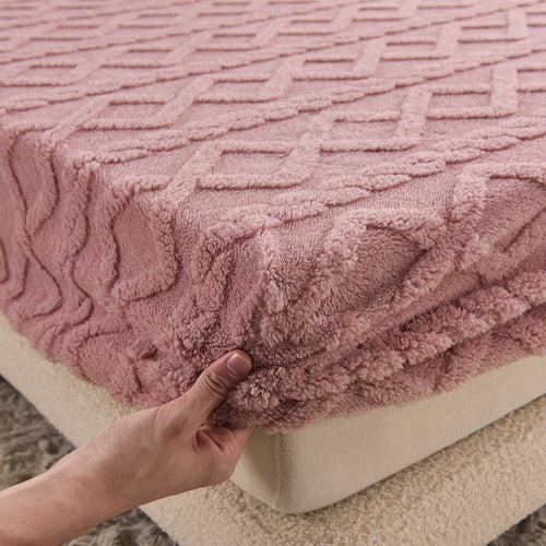 BowLift | Velvet Fitted Bed Sheet Set with Elastic