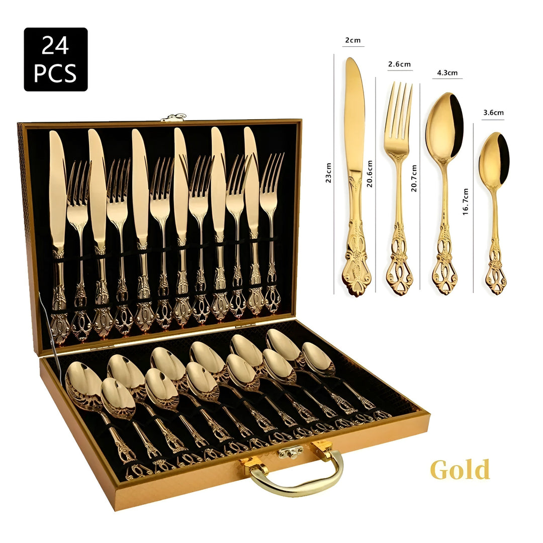 BowLift | Luxury 24-Piece Cutlery Set - RoyalCutlery