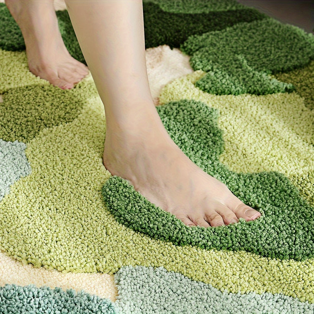 BowLift | Luxury Bath Mat with Floral Pattern, Extra Soft and Absorbent - Florina