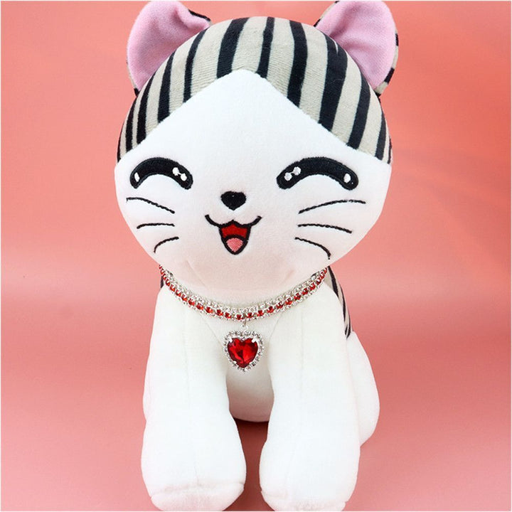 Luxury Cat | Luxury Crystal Cat Collar Heart Gemstone Pendant Reflective Bowlift