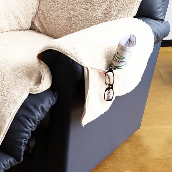 BowLift | Plush Sofa Cover Side Storage Pockets