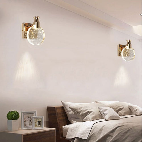 BowLift | Luxury Round Crystal Wall Lamp – Celestia