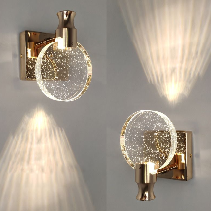BowLift | Luxury Round Crystal Wall Lamp – Celestia