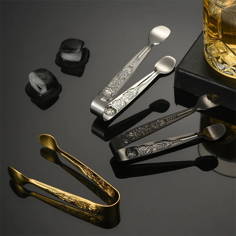 Luxury Stainless Steel Ice Cube Clip Small Sugar Fruit Kitchen Tong | Bowlift