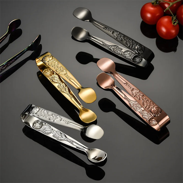 Luxury Stainless Steel Ice Cube Clip Small Sugar Fruit Kitchen Tong | Bowlift