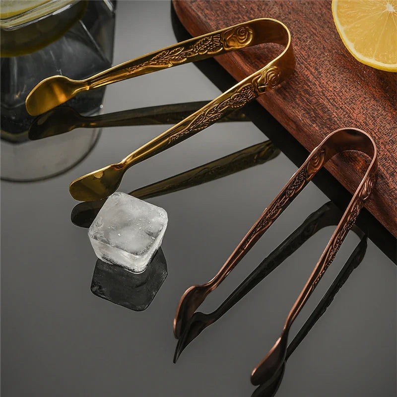 Luxury Stainless Steel Ice Cube Clip Small Sugar Fruit Kitchen Tong | Bowlift