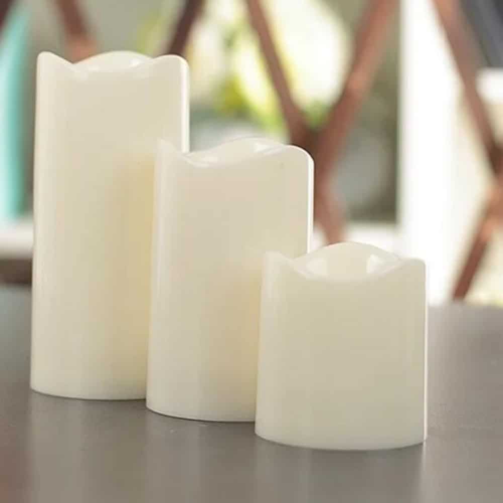 LED Candles - 3 pieces - 7.5/11.5/15 cm - with remote control - with color change | Bowlift