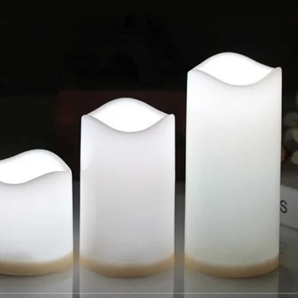LED Candles - 3 pieces - 7.5/11.5/15 cm - with remote control - with color change | Bowlift