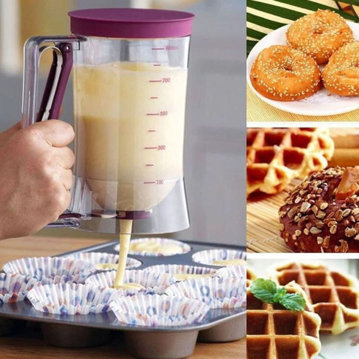 BowLift | Dough dispenser with measuring scale and spout for muffins and cakes