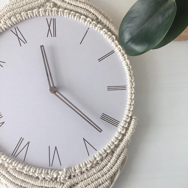 BowLift | BohèmeTick - Chic Macrame Clock