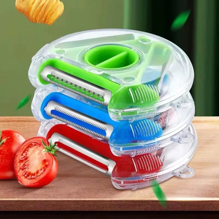 Magic Trio Stainless Steel Blade Peeler Slicer Shredder Julienne Cutter | Bowlift