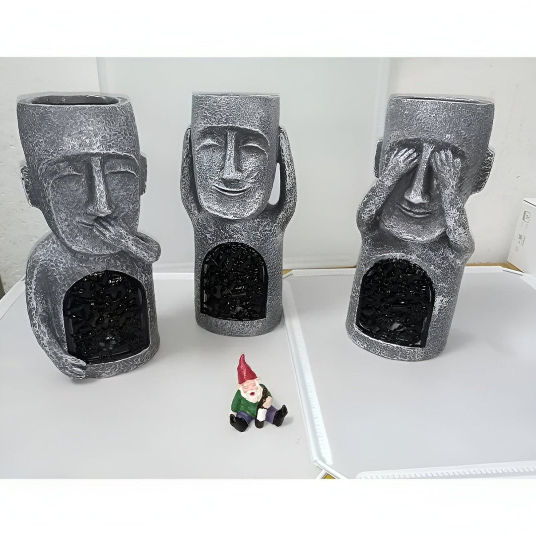BowLift | MAGICAL TRIO – Solar Resin Garden Statues for Enchanting Outdoor Atmosphere