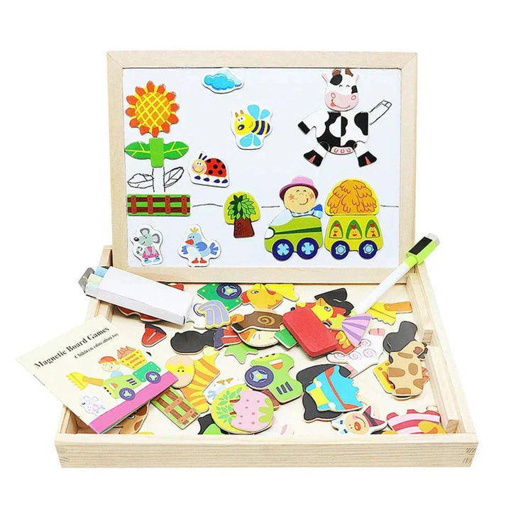 BowLift | Magnidraw Duo – Double-Sided Magnetic and Chalk Drawing Board for Kids – Creative Learning and Play