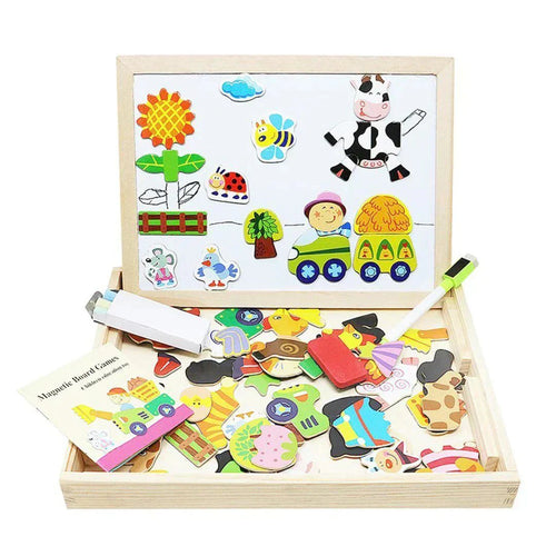 BowLift | Magnidraw Duo – Double-Sided Magnetic and Chalk Drawing Board for Kids – Creative Learning and Play