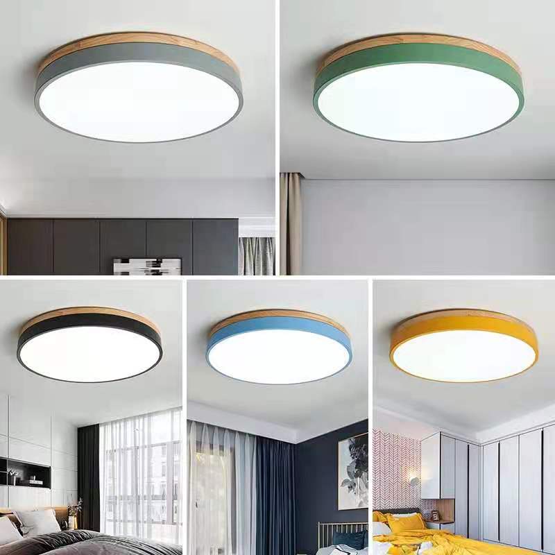 BowLift | Ceiling Light Modern Wood LED Flush Fitting