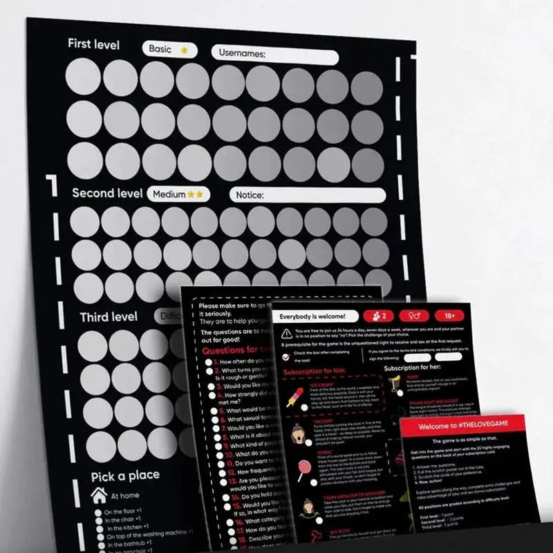 BowLift | Couples' Adventure Scratch Poster