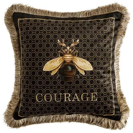 BowLift | Luxury Gold Pillow Case with Bee Print for Elegant Interiors