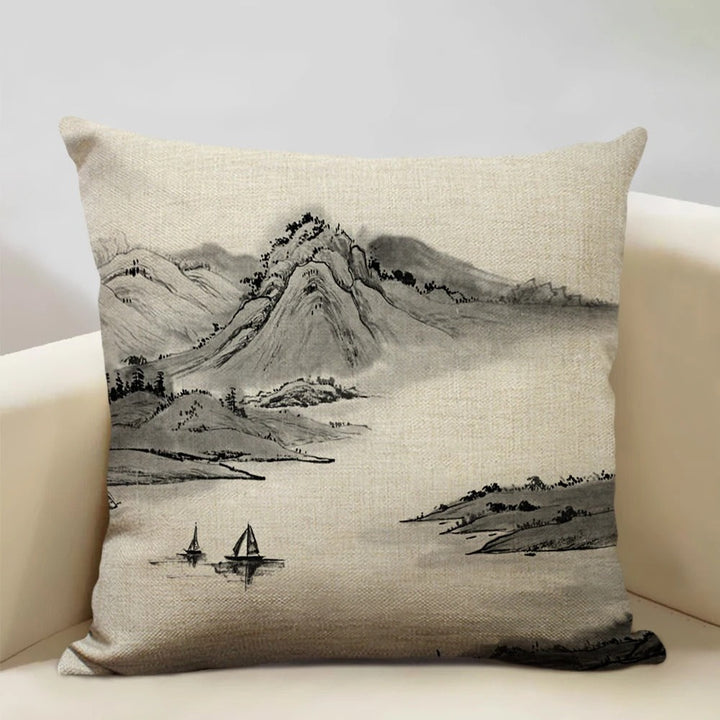 BowLift | BeauRêve Cushion Cover with Mount Fuji - Japanese Style for Any Space