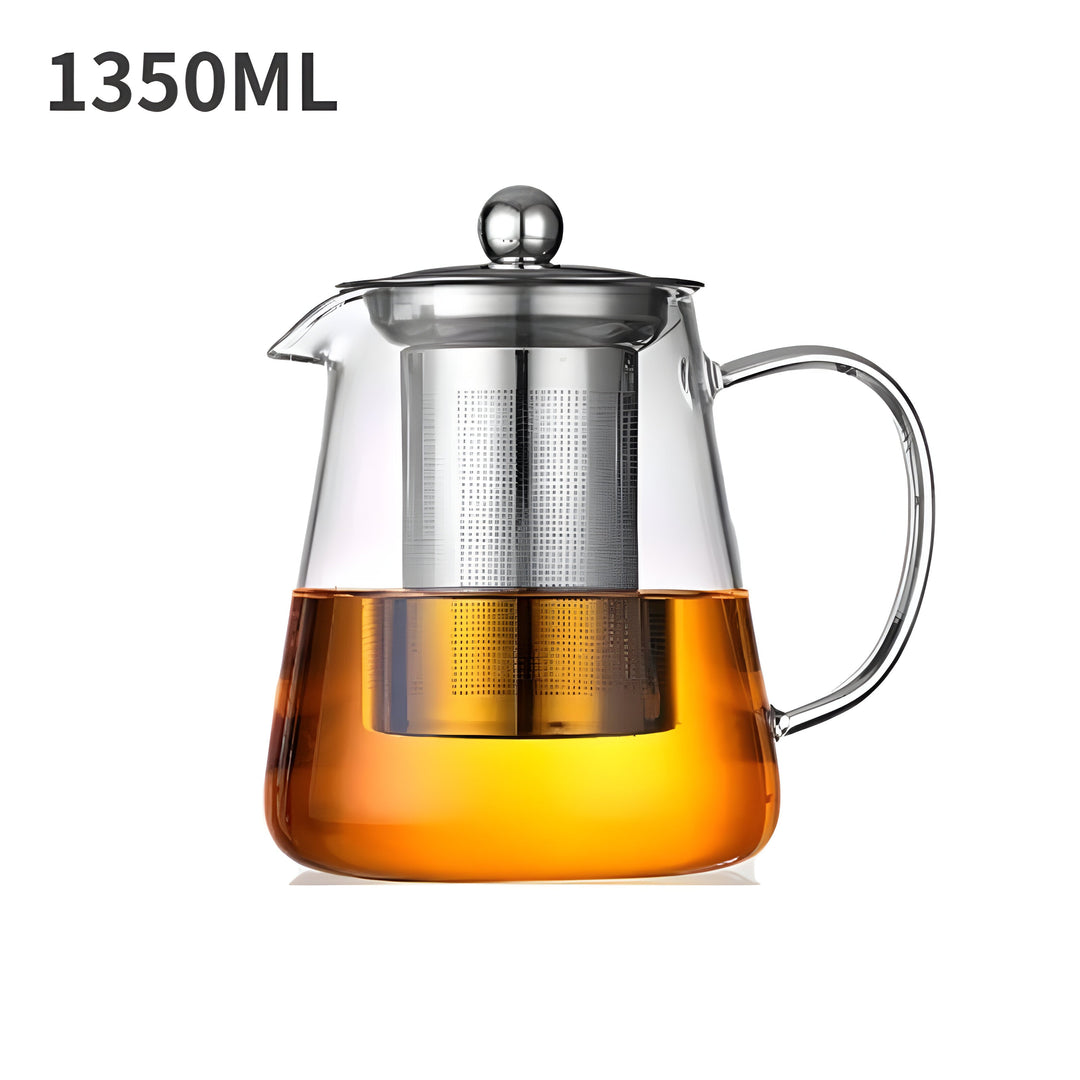 CrystalBrew Cup - Heat-resistant glass with stainless steel filter | Bowlift