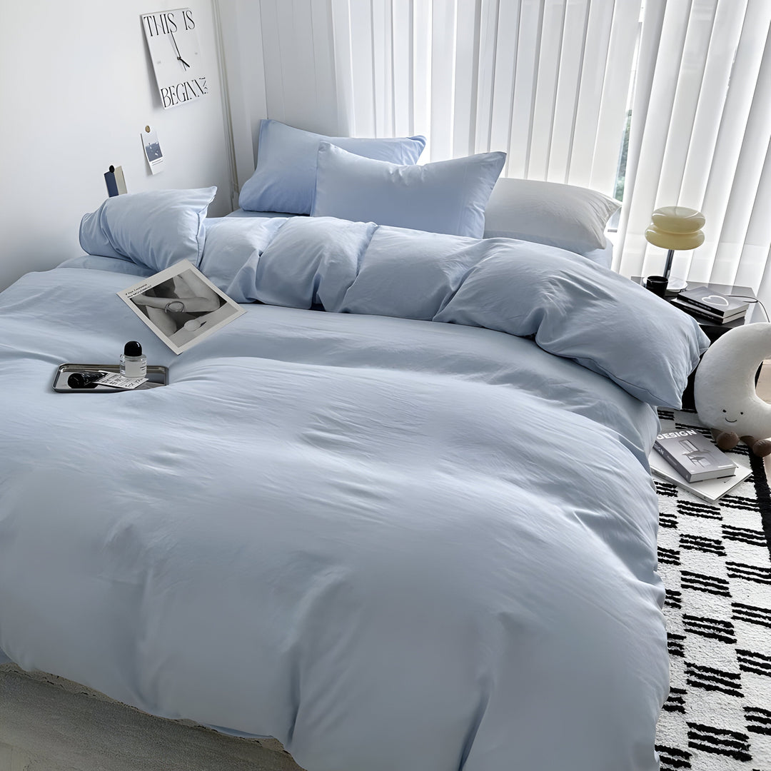 CloudHaven - Solid Color Cotton Bedding Set | Bowlift