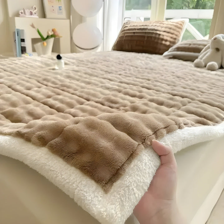 VelvetRest Bedding Set - Warmer Winter Milk Velvet Anti-Slip Mattress Cover | Bowlift