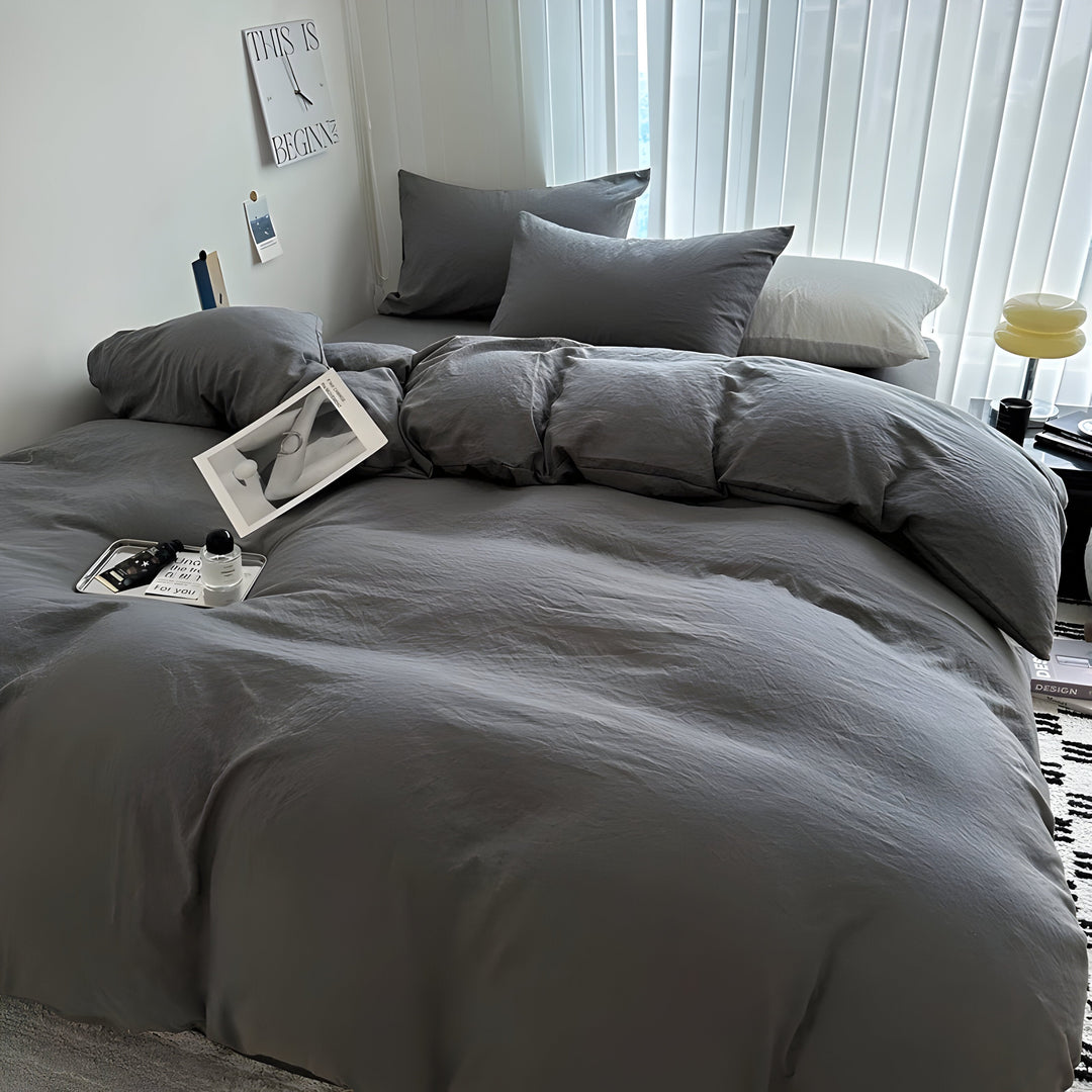 CloudHaven - Solid Color Cotton Bedding Set | Bowlift