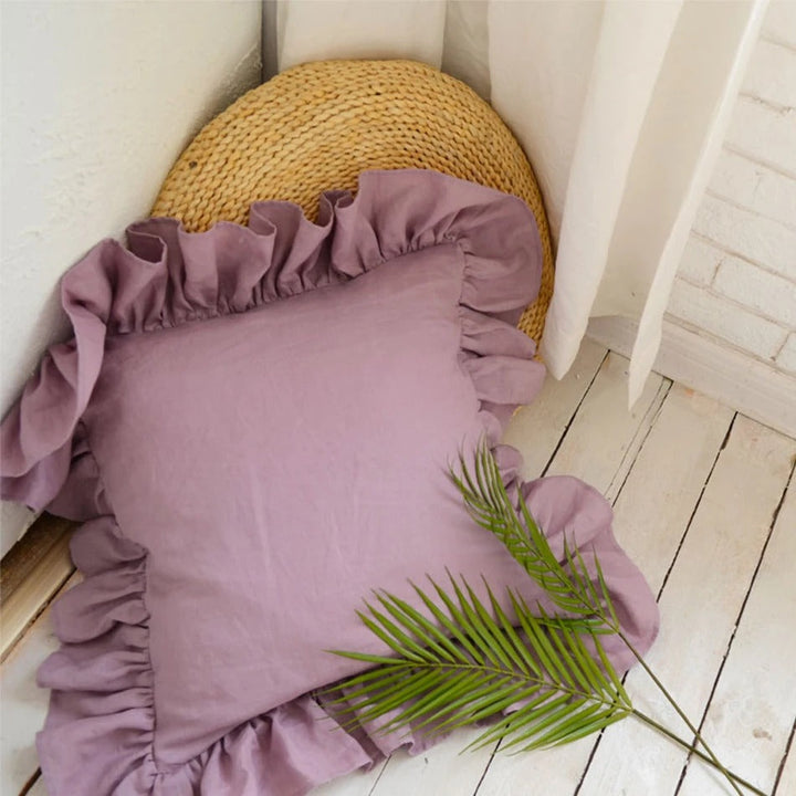 BowLift | Elegant Linen Cushion Cover - with Ruffles for Ultimate Comfort
