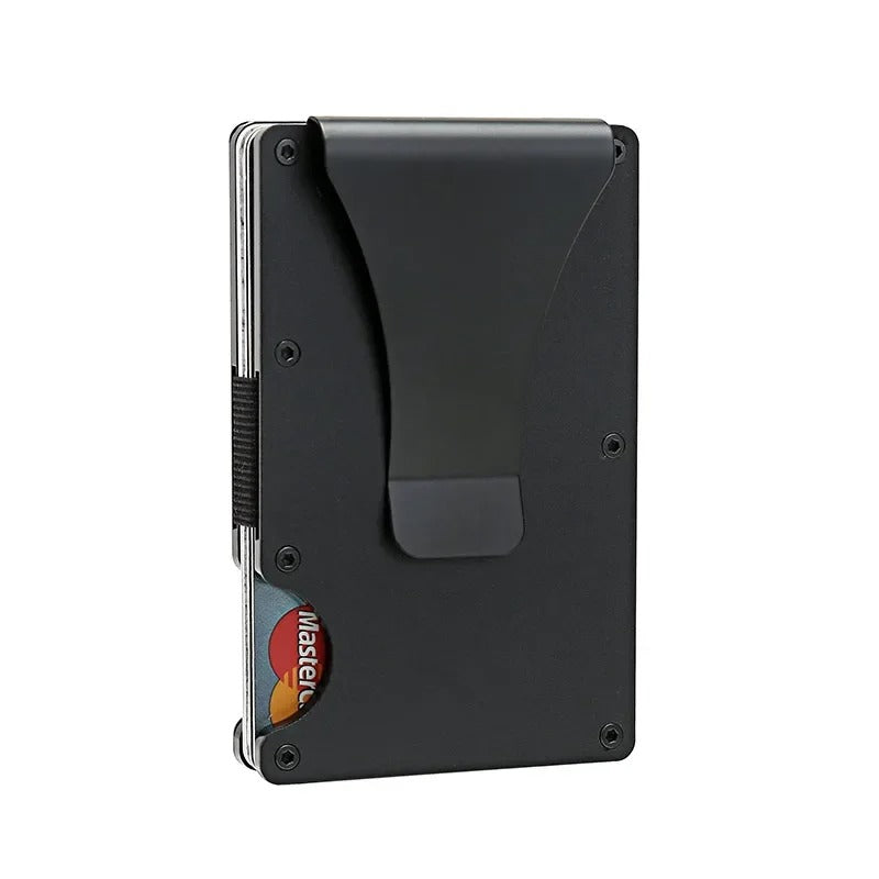 BowLift | Titanium Matte Cobalt Card Holder – Slim & Stylish RFID Wallet for Men & Women