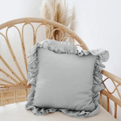 BowLift | Elegant Linen Cushion Cover - with Ruffles for Ultimate Comfort