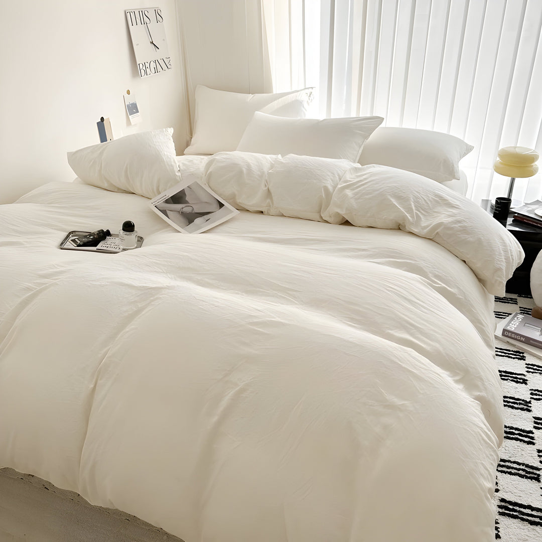 CloudHaven - Solid Color Cotton Bedding Set | Bowlift