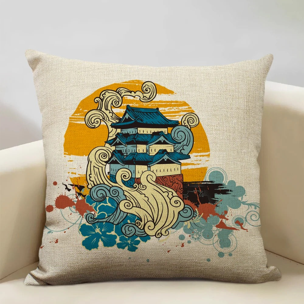 BowLift | BeauRêve Cushion Cover with Mount Fuji - Japanese Style for Any Space