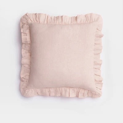 BowLift | Elegant Linen Cushion Cover - with Ruffles for Ultimate Comfort