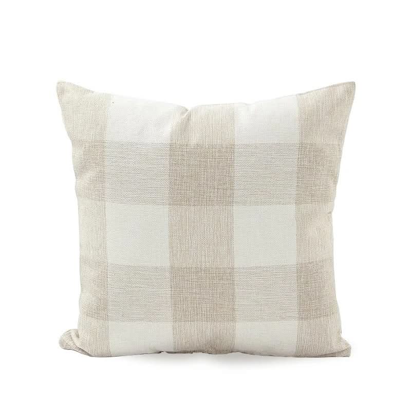 BowLift | Checked Plaid Pillowcase 45x45 cm Cotton Blend Cushion Cover