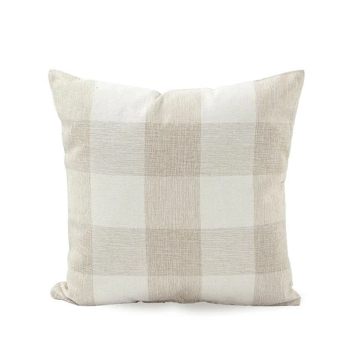 BowLift | Checked Plaid Pillowcase 45x45 cm Cotton Blend Cushion Cover